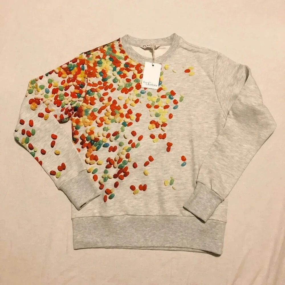 Dear Sisters Jelly Beans Womens Small XS Pullover Sweater